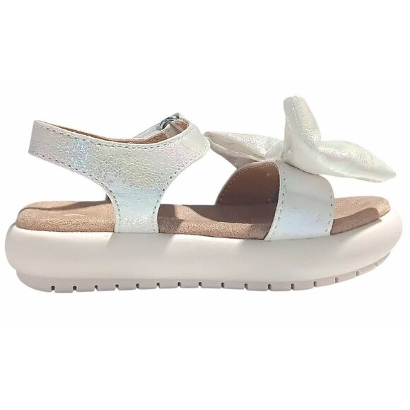 Cat & Jack Girls Iridescent Bow Sandals Size‎ 12 - Picture 5 of 7